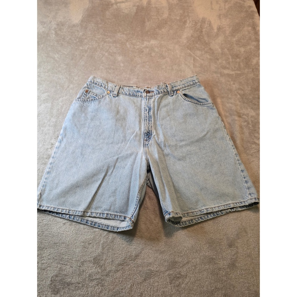 Vintage Levi's Denim Shorts Women 20 Light Wash 39922 Tapered Fit Orange Tab